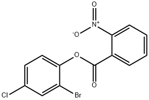 2-bromo-4-chlorophenyl 2-nitrobenzoate Struktur