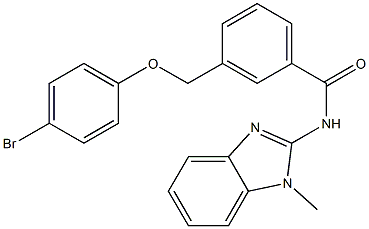 3-[(4-bromophenoxy)methyl]-N-(1-methyl-1H-benzimidazol-2-yl)benzamide Struktur