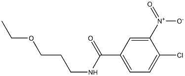 4-chloro-N-(3-ethoxypropyl)-3-nitrobenzamide Struktur