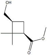 methyl (1R,3S)-3-(hydroxymethyl)-2,2-dimethylcyclobutane-1-carboxylate Struktur