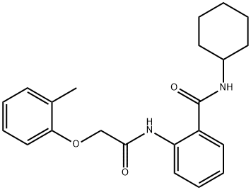 N-cyclohexyl-2-{[2-(2-methylphenoxy)acetyl]amino}benzamide Struktur