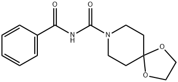 N-benzoyl-1,4-dioxa-8-azaspiro[4.5]decane-8-carboxamide Struktur