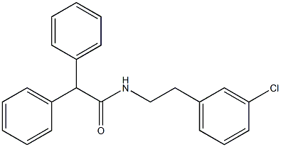 N-[2-(3-chlorophenyl)ethyl]-2,2-diphenylacetamide Struktur