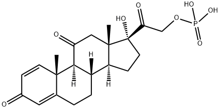 17-hydroxy-21-phosphonooxy-pregna-1,4-diene-3,11,20-trione Struktur