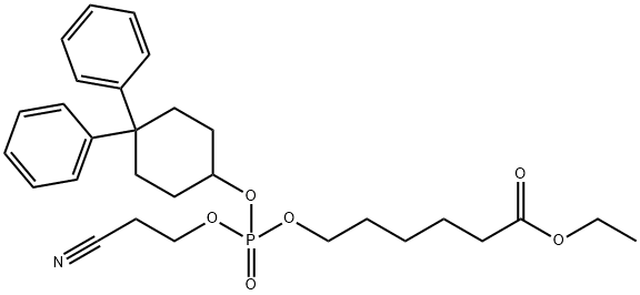 Ethyl 6-[(2-Cyanoethoxy)(4,4-diphenylcyclohexyloxy)phosphoryloxy]hexanoate Struktur