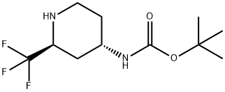 tert-butyl ((2S,4S)-2-(trifluoromethyl)piperidin-4-yl)carbamate Struktur