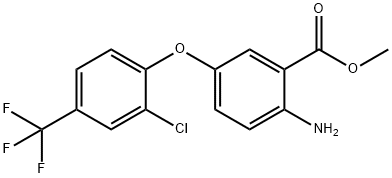 Benzoic acid, 2-amino-5-[2-chloro-4-(trifluoromethyl)phenoxy]-, methyl ester Struktur