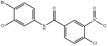 N-(4-bromo-3-chlorophenyl)-4-chloro-3-nitrobenzamide Struktur