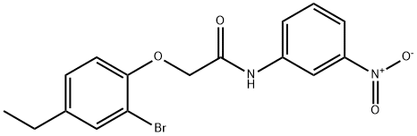 2-(2-bromo-4-ethylphenoxy)-N-(3-nitrophenyl)acetamide Struktur