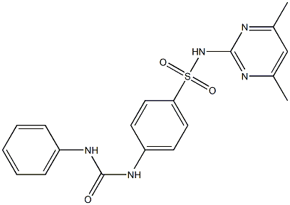 4-[(anilinocarbonyl)amino]-N-(4,6-dimethyl-2-pyrimidinyl)benzenesulfonamide Struktur