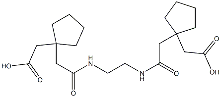 [1-(2-{[2-({[1-(carboxymethyl)cyclopentyl]acetyl}amino)ethyl]amino}-2-oxoethyl)cyclopentyl]acetic acid Struktur