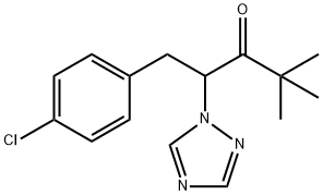 1-(4-chloro-phenyl)-4,4-dimethyl-2-[1,2,4]triazol-1-yl-pentan-3-one Struktur