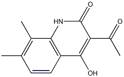 2(1H)-Quinolinone, 3-acetyl-4-hydroxy-7,8-dimethyl- Struktur