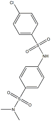 4-{[(4-chlorophenyl)sulfonyl]amino}-N,N-dimethylbenzenesulfonamide Struktur