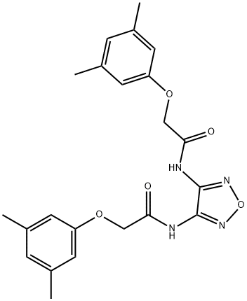 2-(3,5-dimethylphenoxy)-N-(4-{[2-(3,5-dimethylphenoxy)acetyl]amino}-1,2,5-oxadiazol-3-yl)acetamide Struktur