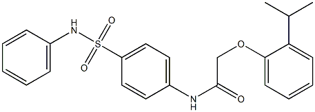 N-[4-(anilinosulfonyl)phenyl]-2-(2-isopropylphenoxy)acetamide Struktur