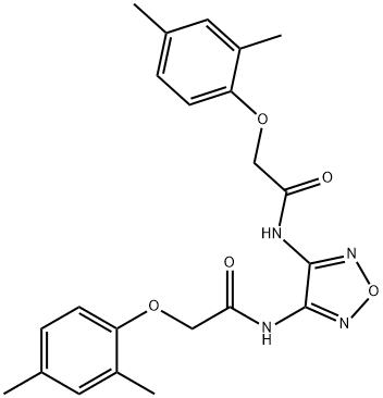 2-(2,4-dimethylphenoxy)-N-(4-{[2-(2,4-dimethylphenoxy)acetyl]amino}-1,2,5-oxadiazol-3-yl)acetamide Struktur