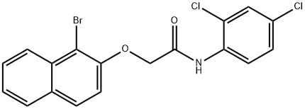 2-[(1-bromo-2-naphthyl)oxy]-N-(2,4-dichlorophenyl)acetamide Struktur