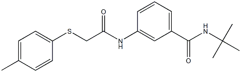 N-(tert-butyl)-3-({[(4-methylphenyl)sulfanyl]acetyl}amino)benzamide Struktur