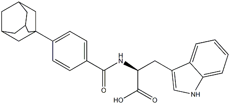 N-[4-(1-adamantyl)benzoyl]tryptophan Struktur