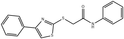 N-phenyl-2-[(4-phenyl-1,3-thiazol-2-yl)sulfanyl]acetamide Struktur