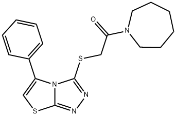 2-(1-azepanyl)-2-oxoethyl 5-phenyl[1,3]thiazolo[2,3-c][1,2,4]triazol-3-yl sulfide Struktur