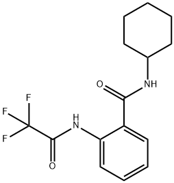 N-cyclohexyl-2-[(2,2,2-trifluoroacetyl)amino]benzamide Struktur