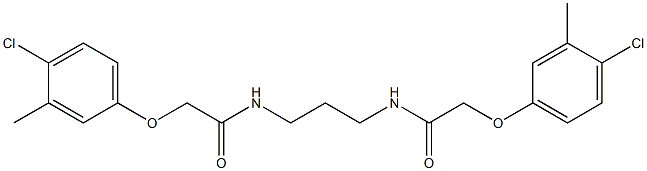 2-(4-chloro-3-methylphenoxy)-N-(3-{[2-(4-chloro-3-methylphenoxy)acetyl]amino}propyl)acetamide Struktur