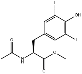 DL-N-acetyl-3,5-diiodo- Tyrosine methyl ester Struktur