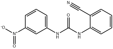 1-(2-cyanophenyl)-3-(3-nitrophenyl)urea Struktur