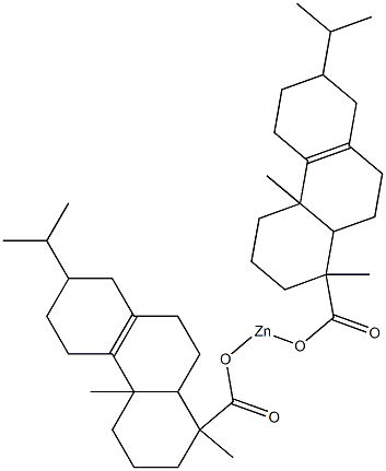 bis((7-isopropyl-1,4a-dimethyl-1,2,3,4.4a.5.6.7.8.9.10.10a-dodecahydrophenanthrene-1-carbonyl)oxy)zinc Struktur