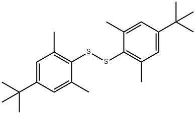 bis(4-tert-butyl-2,6-dimethylphenyl) disulfide Struktur