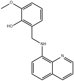 2-methoxy-6-[(quinolin-8-ylamino)methyl]phenol Struktur