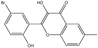 2-(5-bromo-2-hydroxyphenyl)-3-hydroxy-6-methyl-4H-chromen-4-one Struktur