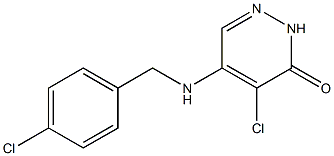 4-chloro-5-[(4-chlorobenzyl)amino]-3(2H)-pyridazinone Struktur