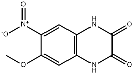 1,4-Dihydro-6-methoxy-7-nitroquinoxaline-2,3-dione Struktur