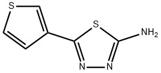 5-(thiophen-3-yl)-1,3,4-thiadiazol-2-amine Struktur