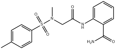 2-[({methyl[(4-methylphenyl)sulfonyl]amino}acetyl)amino]benzamide Struktur