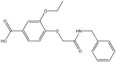 4-[2-(benzylamino)-2-oxoethoxy]-3-ethoxybenzoic acid Struktur