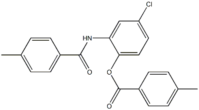 4-chloro-2-[(4-methylbenzoyl)amino]phenyl 4-methylbenzoate Struktur