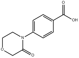 4-(3-oxoMorpholino)benzoic acid Struktur