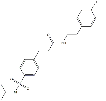 3-{4-[(isopropylamino)sulfonyl]phenyl}-N-[2-(4-methoxyphenyl)ethyl]propanamide Struktur