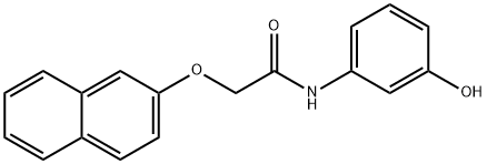 N-(3-hydroxyphenyl)-2-(2-naphthyloxy)acetamide Struktur