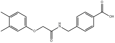 4-({[(3,4-dimethylphenoxy)acetyl]amino}methyl)benzoic acid Struktur