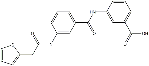 3-({3-[(2-thienylacetyl)amino]benzoyl}amino)benzoic acid Struktur