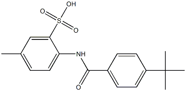 2-[(4-tert-butylbenzoyl)amino]-5-methylbenzenesulfonic acid Struktur