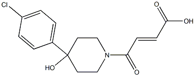 4-[4-(4-chlorophenyl)-4-hydroxy-1-piperidinyl]-4-oxo-2-butenoic acid Struktur