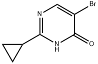 5-Bromo-4-hydroxy-2-(cyclopropyl)pyrimidine Struktur