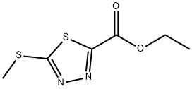 ethyl 5-(methylsulfanyl)-1,3,4-thiadiazole-2-carboxylate Struktur