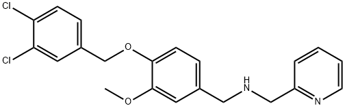 N-{4-[(3,4-dichlorobenzyl)oxy]-3-methoxybenzyl}-N-(2-pyridinylmethyl)amine Struktur